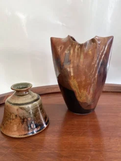 Vase argile émaillée, 20 cm