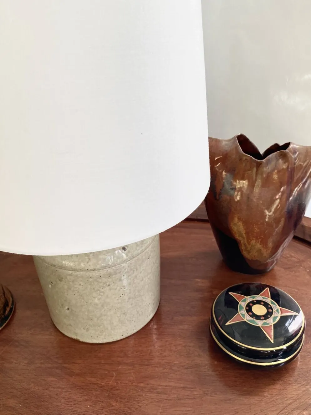 Vase argile émaillée, 20 cm