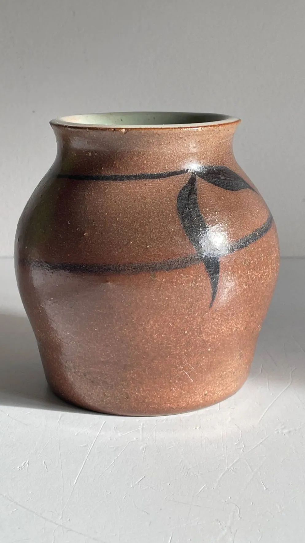 VASE Artisanal Signé Grès VINTAGE
