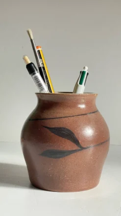 VASE Artisanal Signé Grès VINTAGE