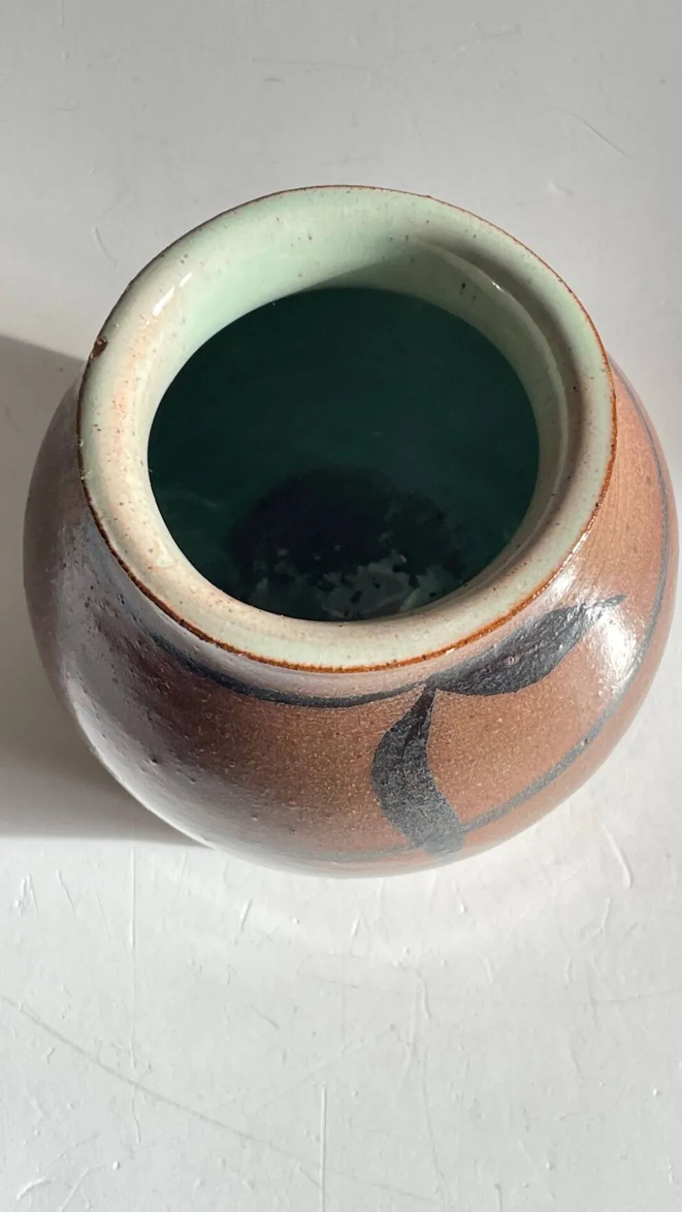 VASE Artisanal Signé Grès VINTAGE