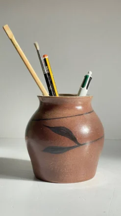 VASE Artisanal Signé Grès VINTAGE