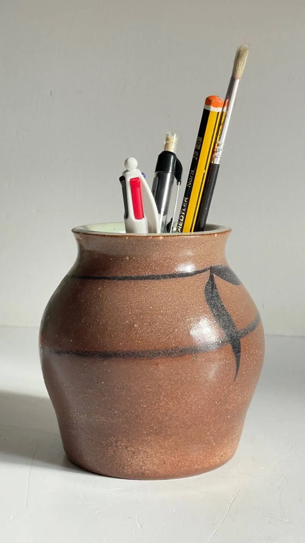 VASE Artisanal Signé Grès VINTAGE
