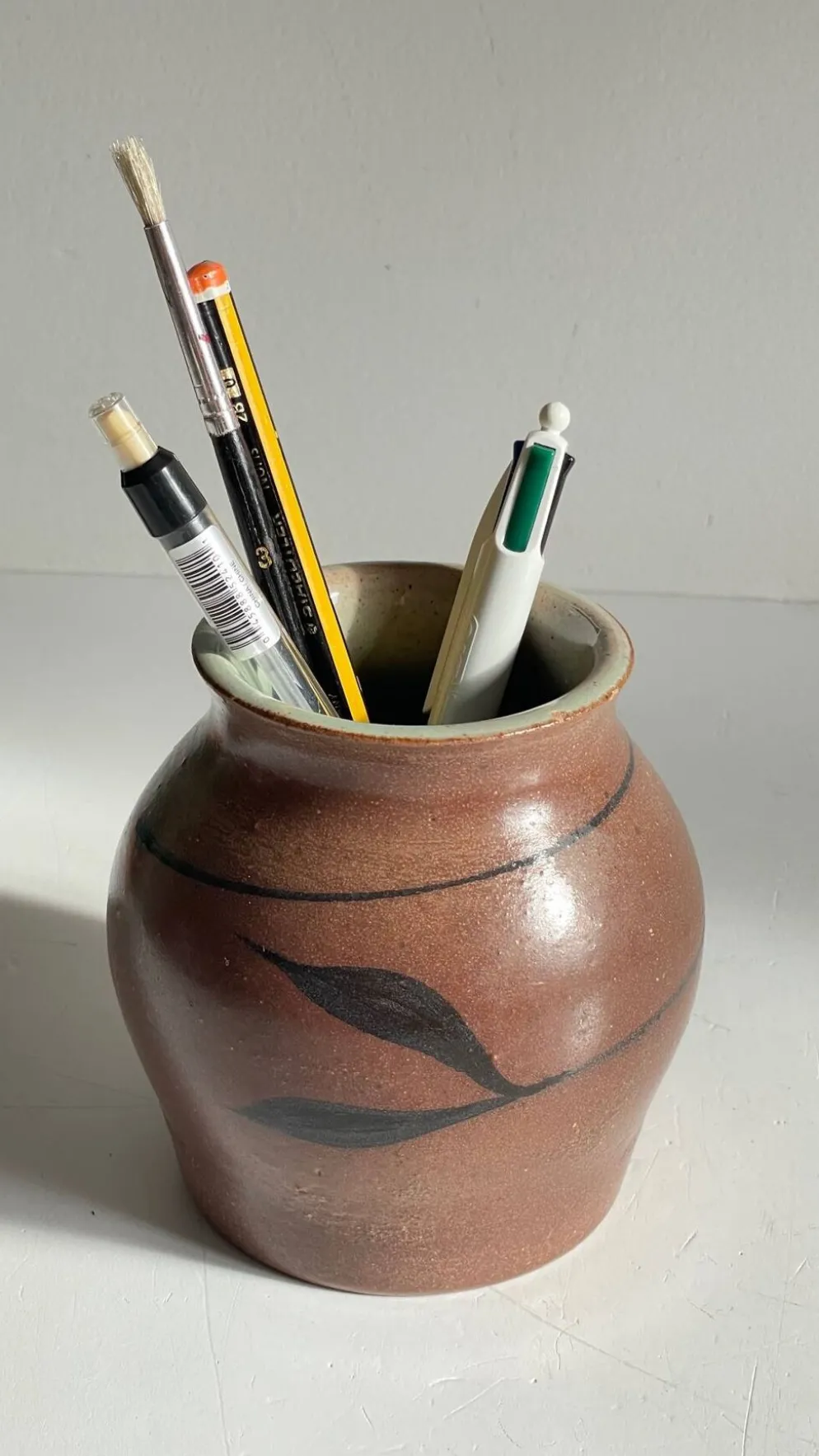 VASE Artisanal Signé Grès VINTAGE