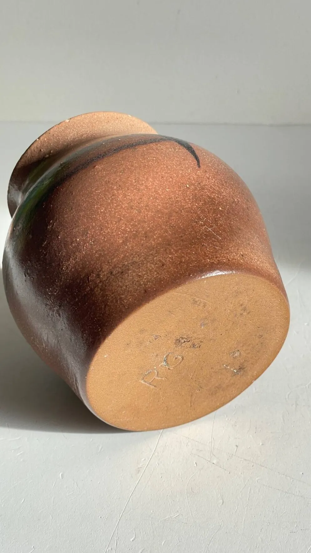 VASE Artisanal Signé Grès VINTAGE