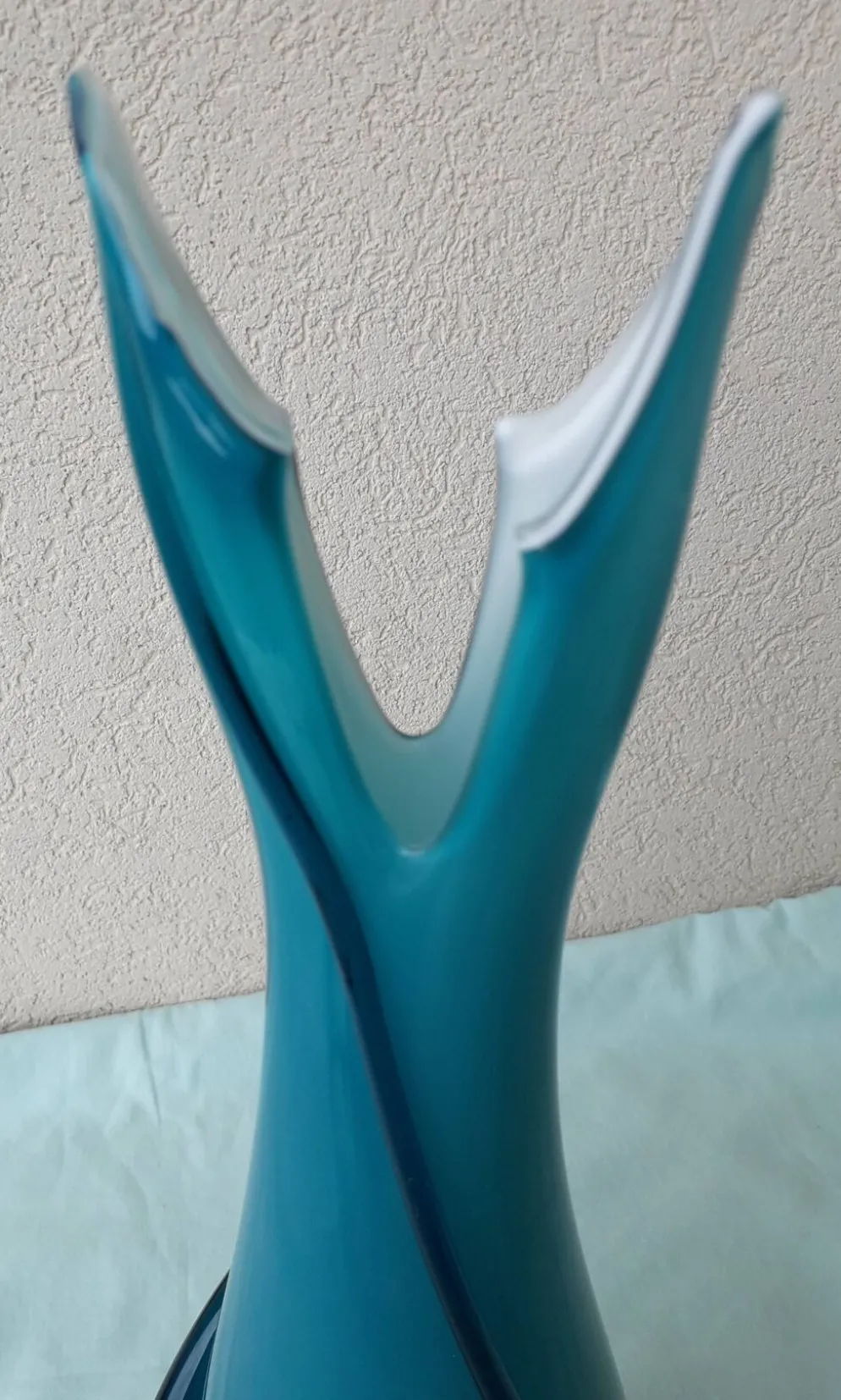 Vase bleu en verre de Murano Fratelli Toso