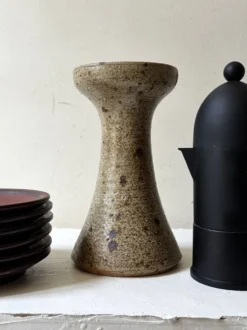 Vase bougeoir en gres pyrité, Alain Blanchard 1970