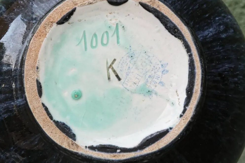 Vase boule Boch Frêres Keramis, art déco