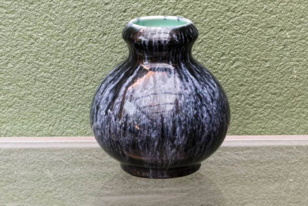 Vase boule Boch Frêres Keramis, art déco
