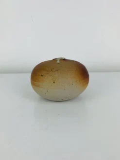 Vase boule grès vintage