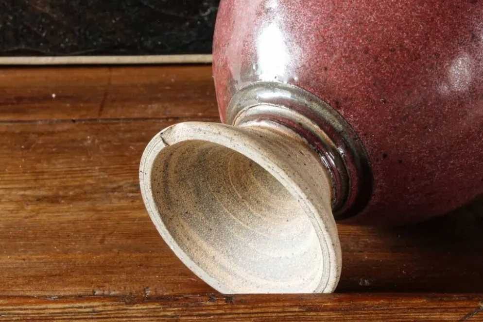 Vase boule scandinave en grés émaillé