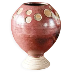 Vase boule scandinave en grés émaillé
