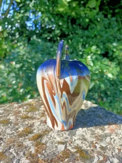 Vase céramique motif équestre