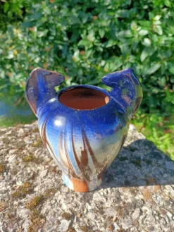 Vase céramique motif équestre