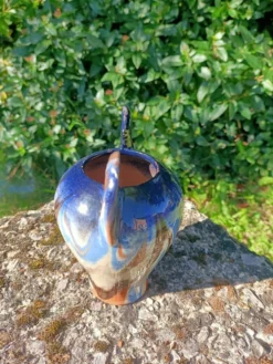Vase céramique motif équestre