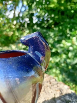 Vase céramique motif équestre