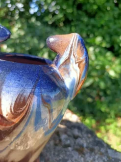 Vase céramique motif équestre