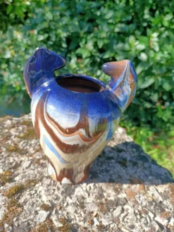 Vase céramique motif équestre