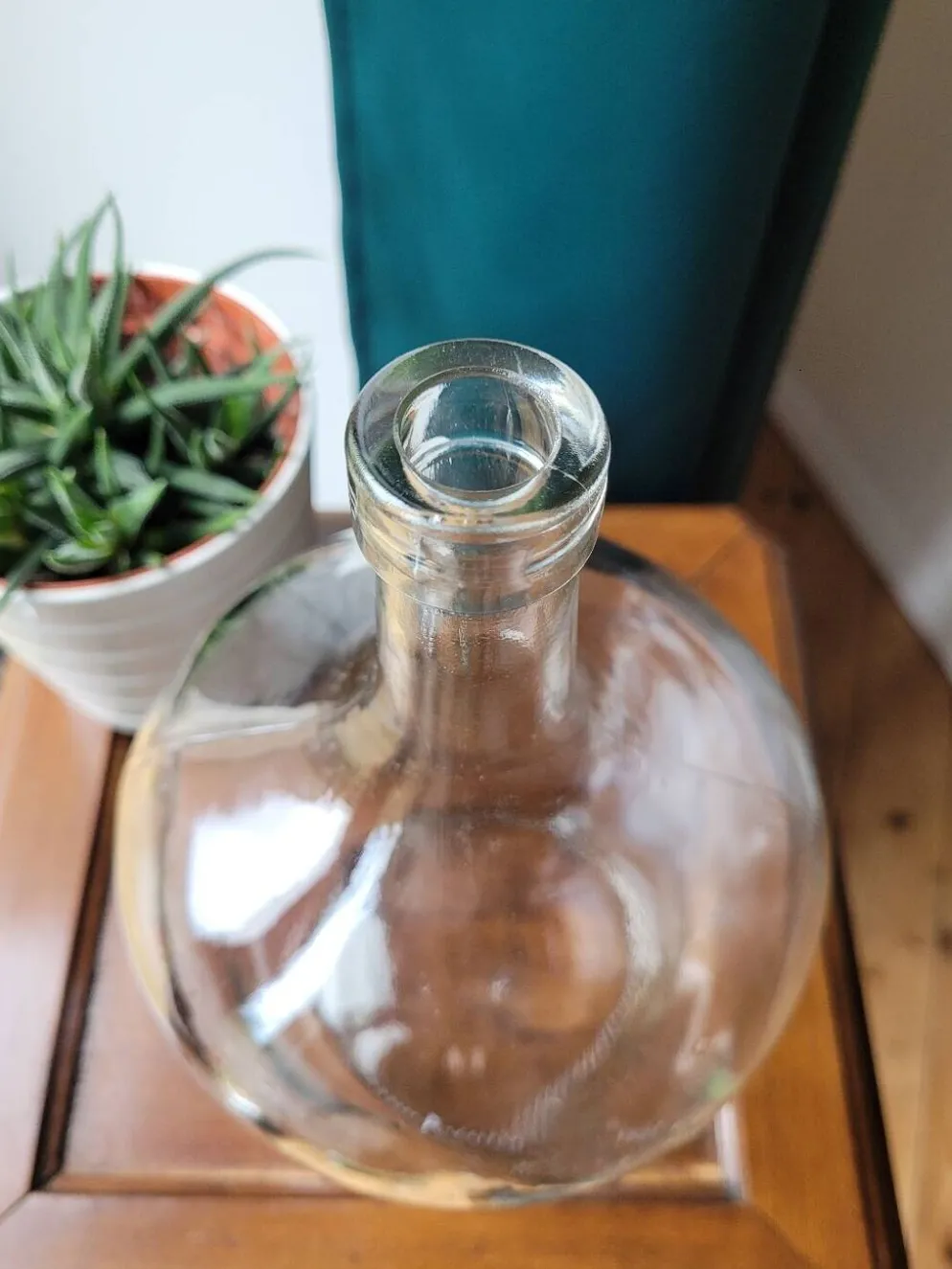 Vase dame-jeanne transparente
