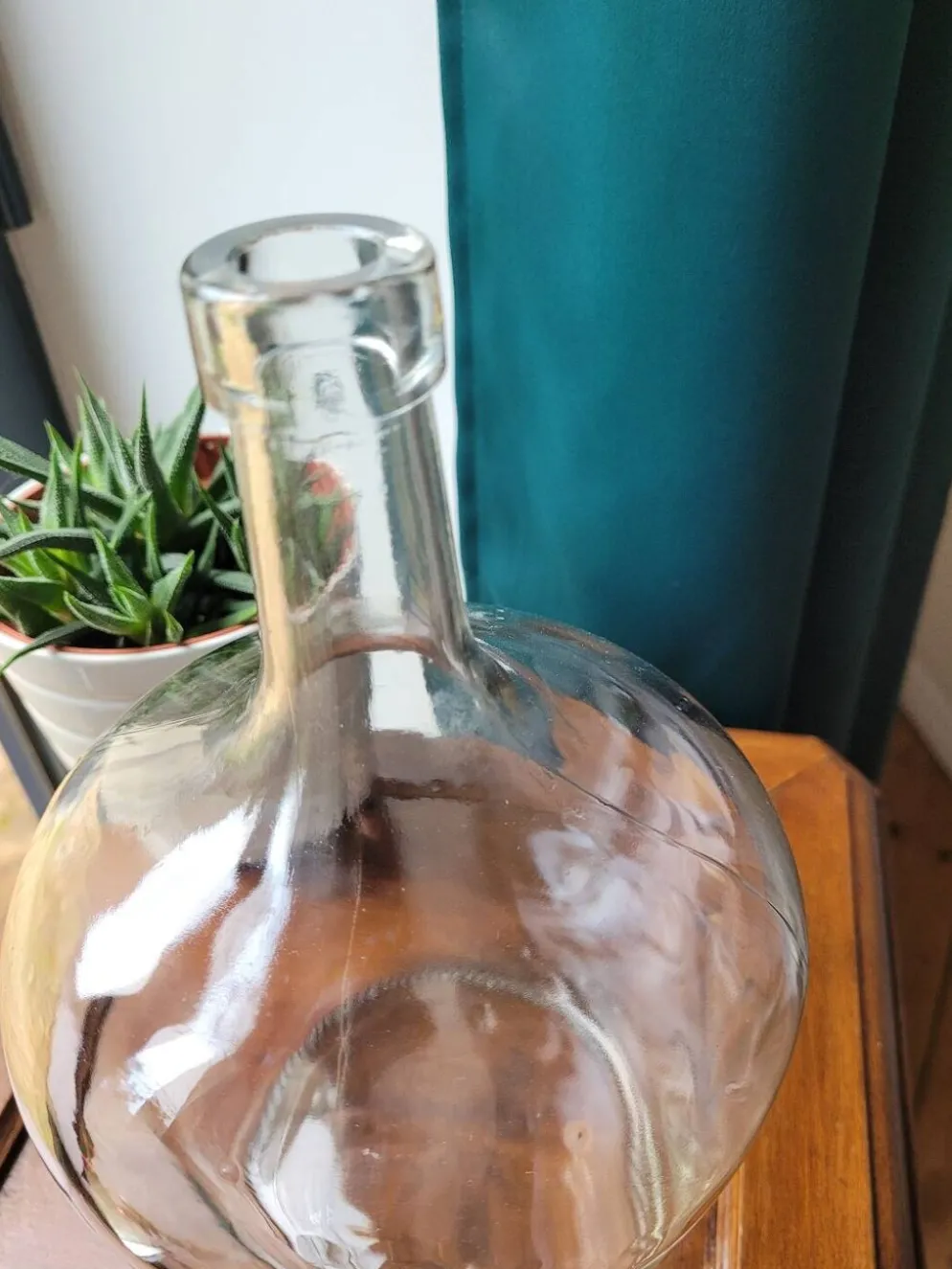 Vase dame-jeanne transparente