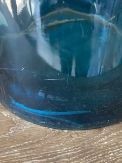 Vase Dame Jeanne verre bleu grande taille H45cm