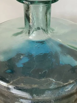 Vase Dame Jeanne verre bleu grande taille H45cm