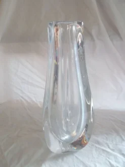 Vase design trilobe cristal de st louis france 3.2kg