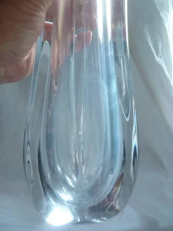 Vase design trilobe cristal de st louis france 3.2kg