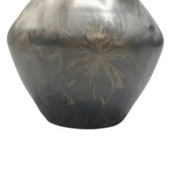 Vase en céramique vintage en français signé glaçage cristallin 19 cm