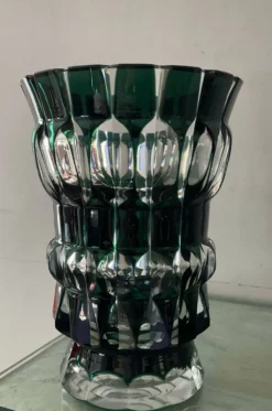 Vase en cristal de Val St Lambert des années 50