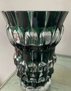Vase en cristal de Val St Lambert des années 50