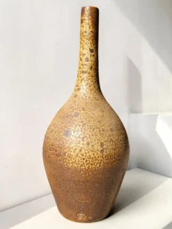 Vase en grès pyrité Michel Dumont / Puisaye