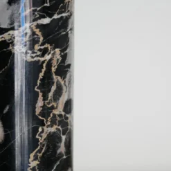 Vase en marbre Portoro noir et doré par Angelo Mangiarotti pour Skipper, années 70.