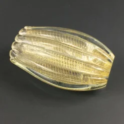 Vase en verre de Murano Cordonato D'Oro de Barovier & Toso, Italie, années 1950/1960.
