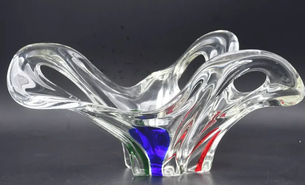 Vase en verre de Murano des années 1970, style mid-century