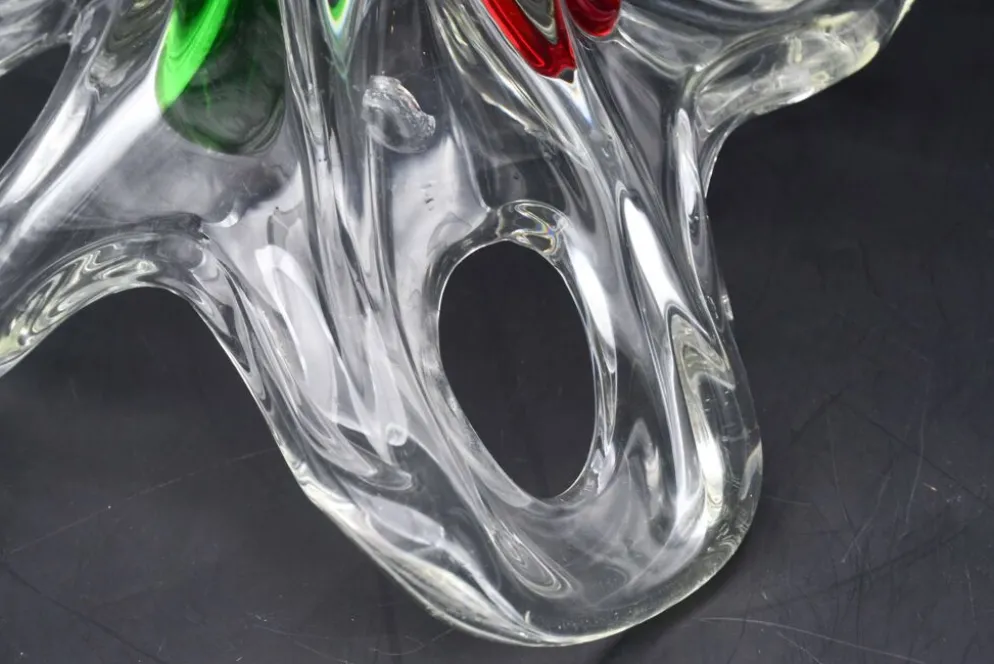 Vase en verre de Murano des années 1970, style mid-century