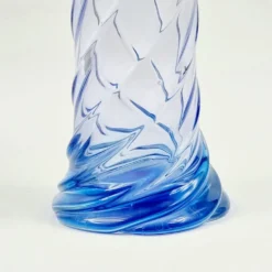Vase en verre de Murano tordu XL de style mid-century de Fratelli Toso, Italie, années 1960.
