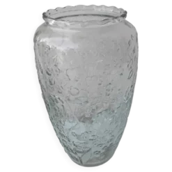 Vase en verre pressé moulé
