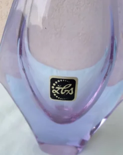 Vase en verre tchèque design