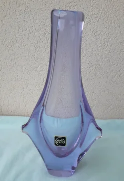 Vase en verre tchèque design