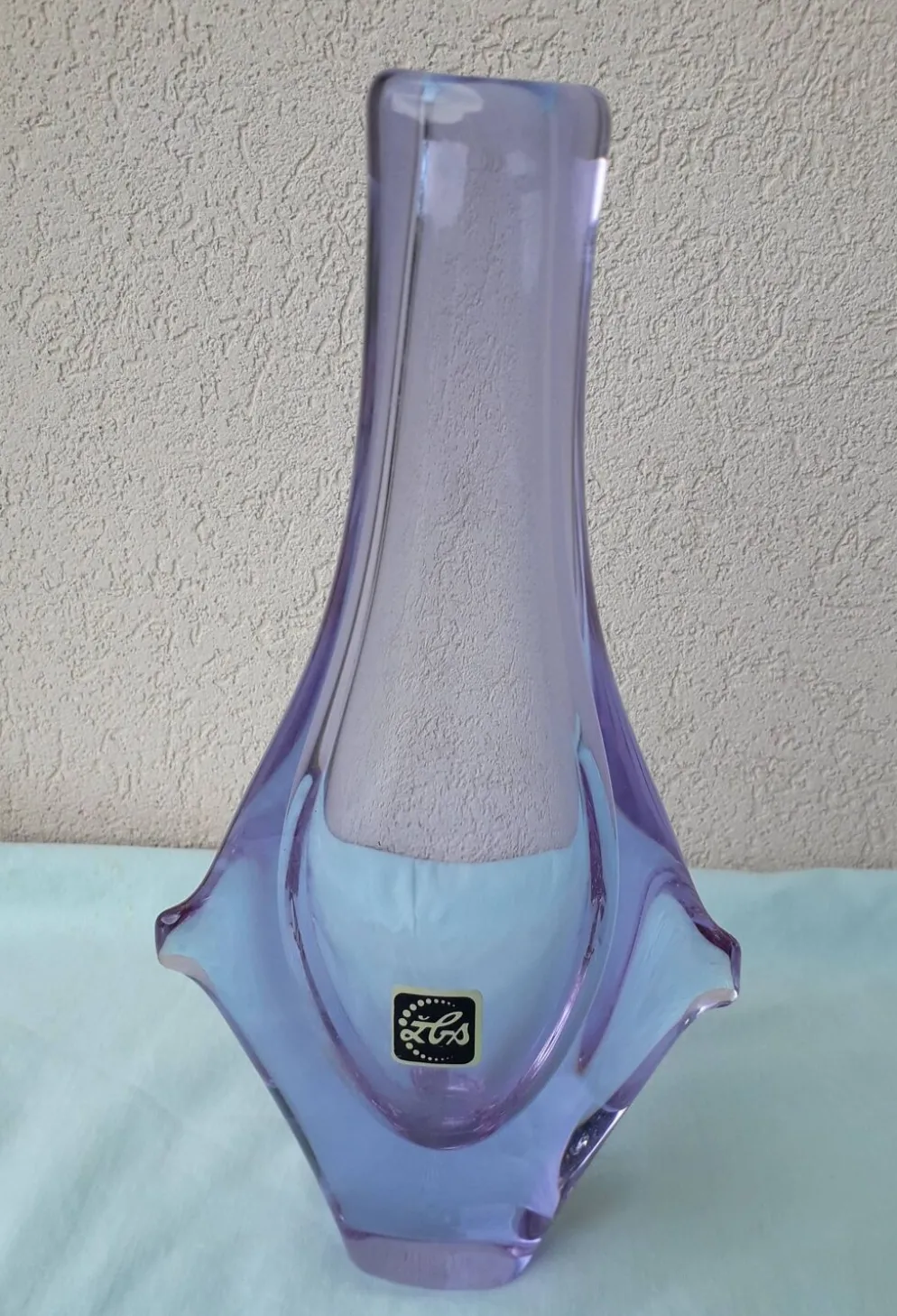Vase en verre tchèque design