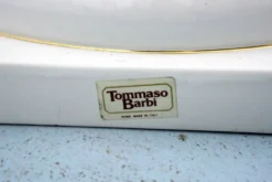 Vase et colonne surdimensionnés en céramique blanche de Tommaso Barbi, Italie 1970