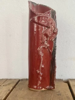 Vase grès vernissé années 80