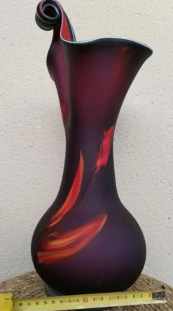 Vase « Jack in the Pulpit » en verre d’art