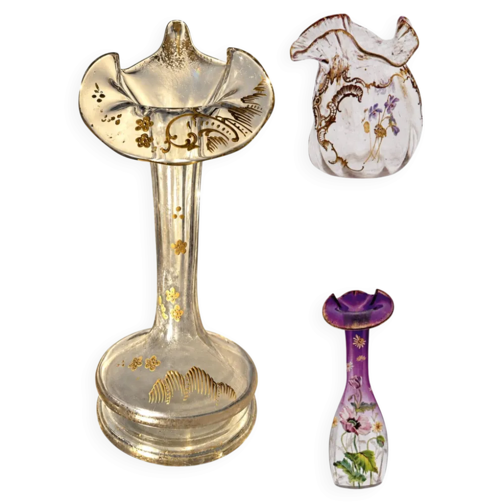 Vase Legras & Cie. col orchidée Art nouveau