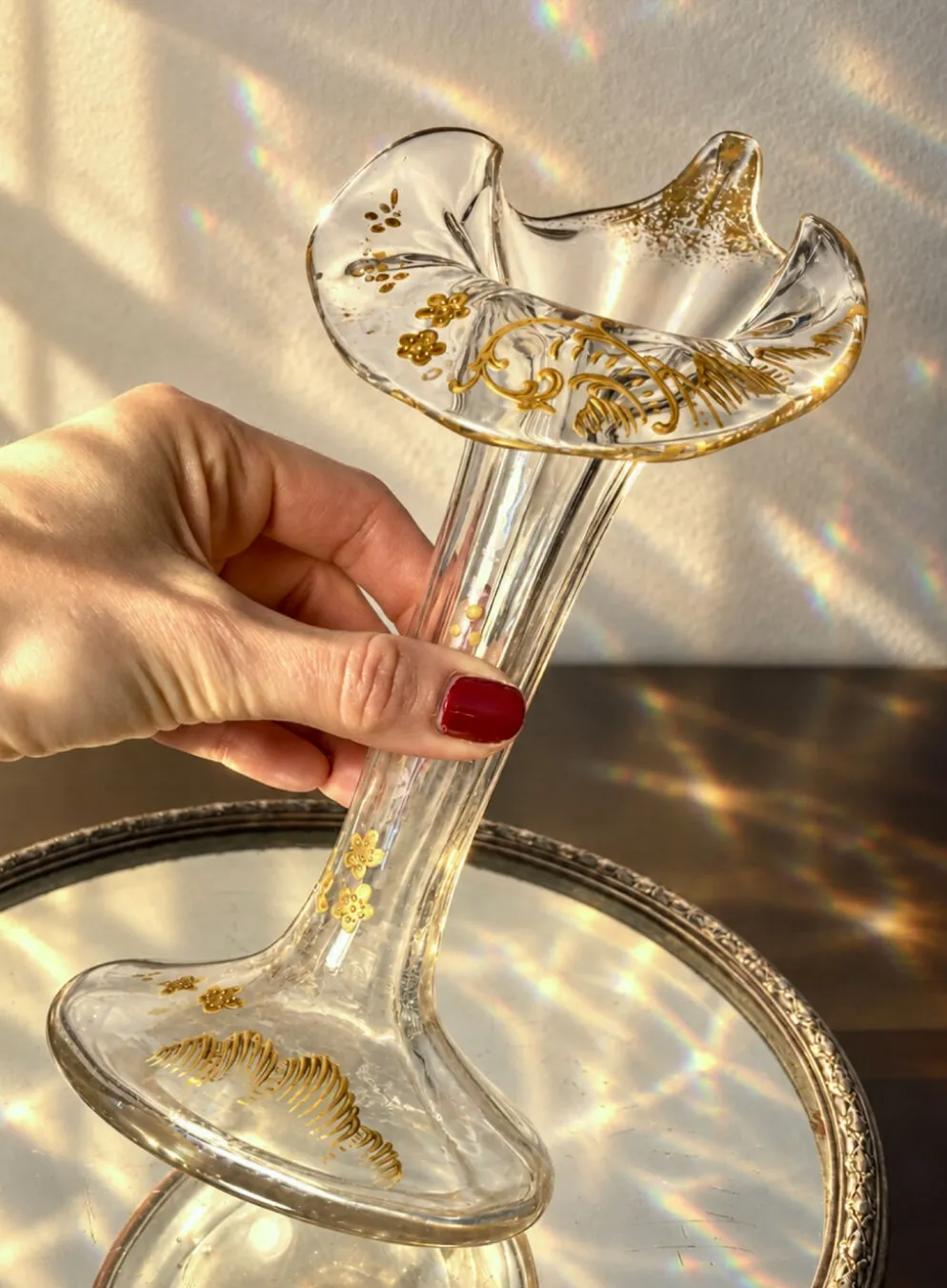 Vase Legras & Cie. col orchidée Art nouveau