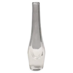 Vase mince transparent en verre cristal d'Örrefors Suède des années 1980.