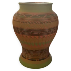 Vase Navajo signé David Willie – 1998 – Poterie gravée traditionnelle