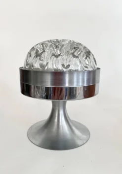 Vase pique-fleurs, support métal années 80