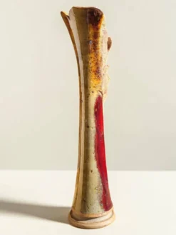 Vase soliflore en grès émaillé, signé Potelune, La Borne